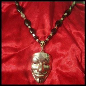 V for Vendetta movie fans! GUY FAWKES necklace.21”